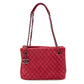 CHANEL MATRASSE Red Lamb Skin Chain Shoulder Bag