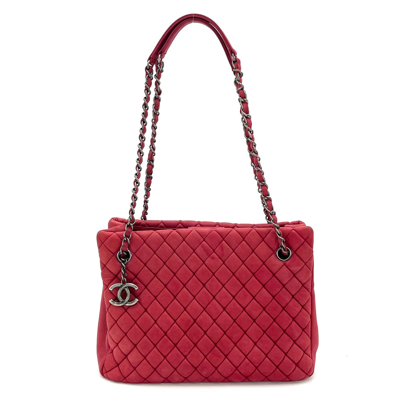 CHANEL MATRASSE Red Lamb Skin Chain Shoulder Bag