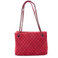 CHANEL MATRASSE Red Lamb Skin Chain Shoulder Bag