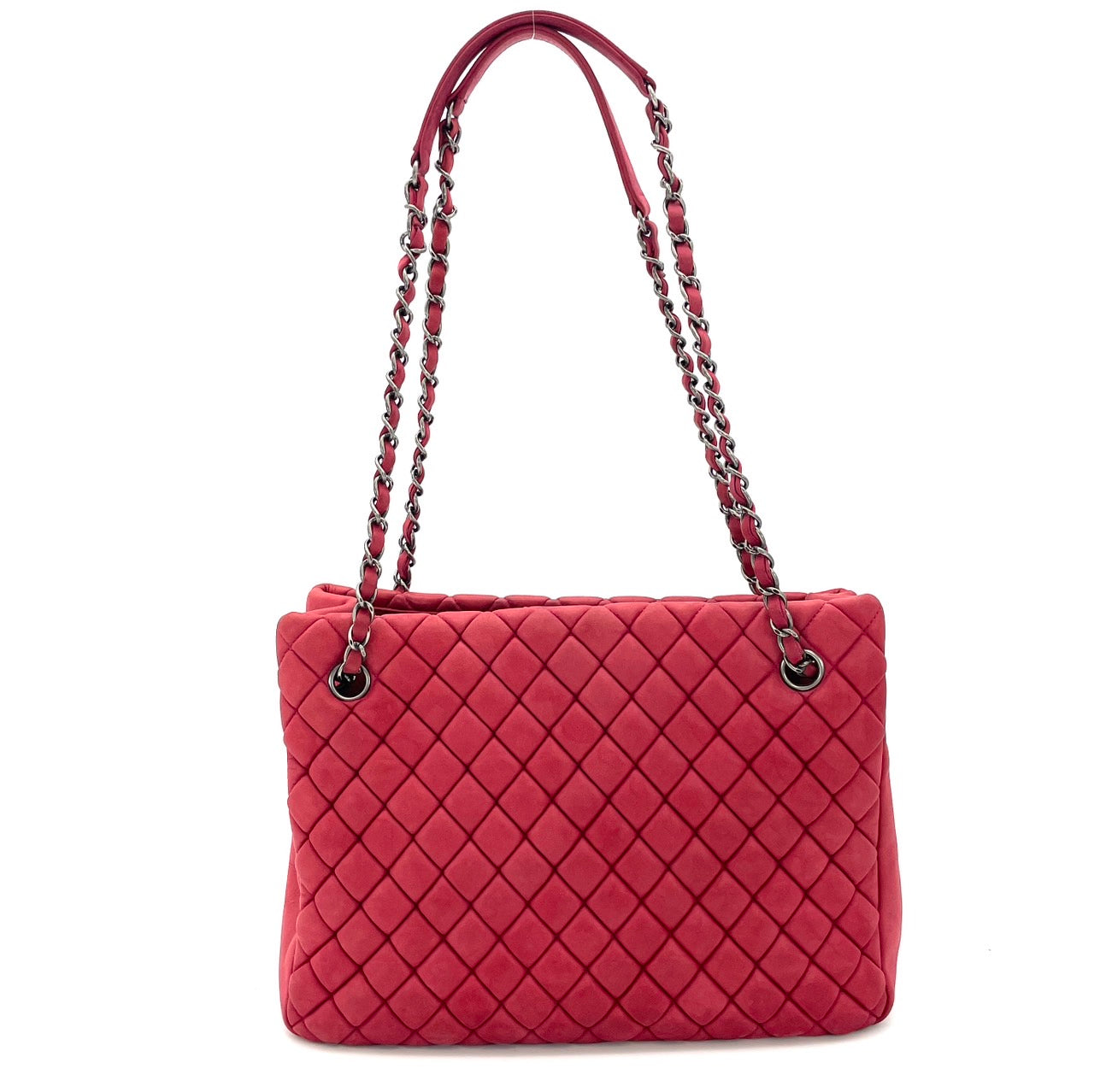 CHANEL MATRASSE Red Lamb Skin Chain Shoulder Bag