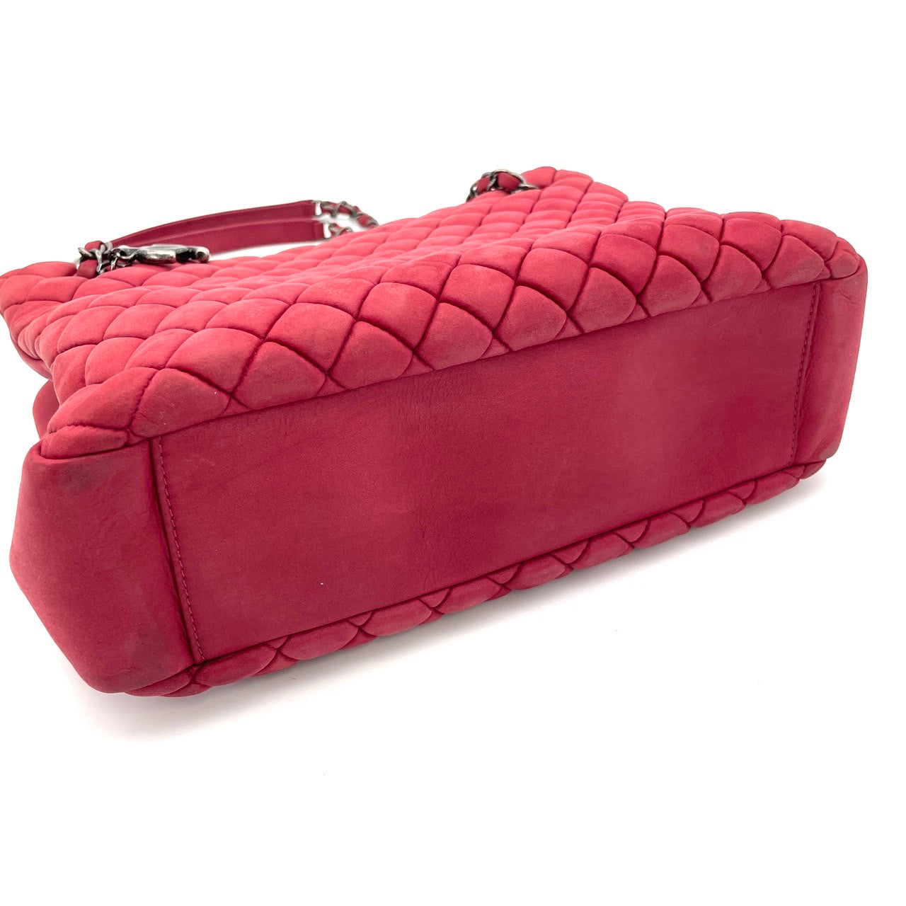 CHANEL MATRASSE Red Lamb Skin Chain Shoulder Bag