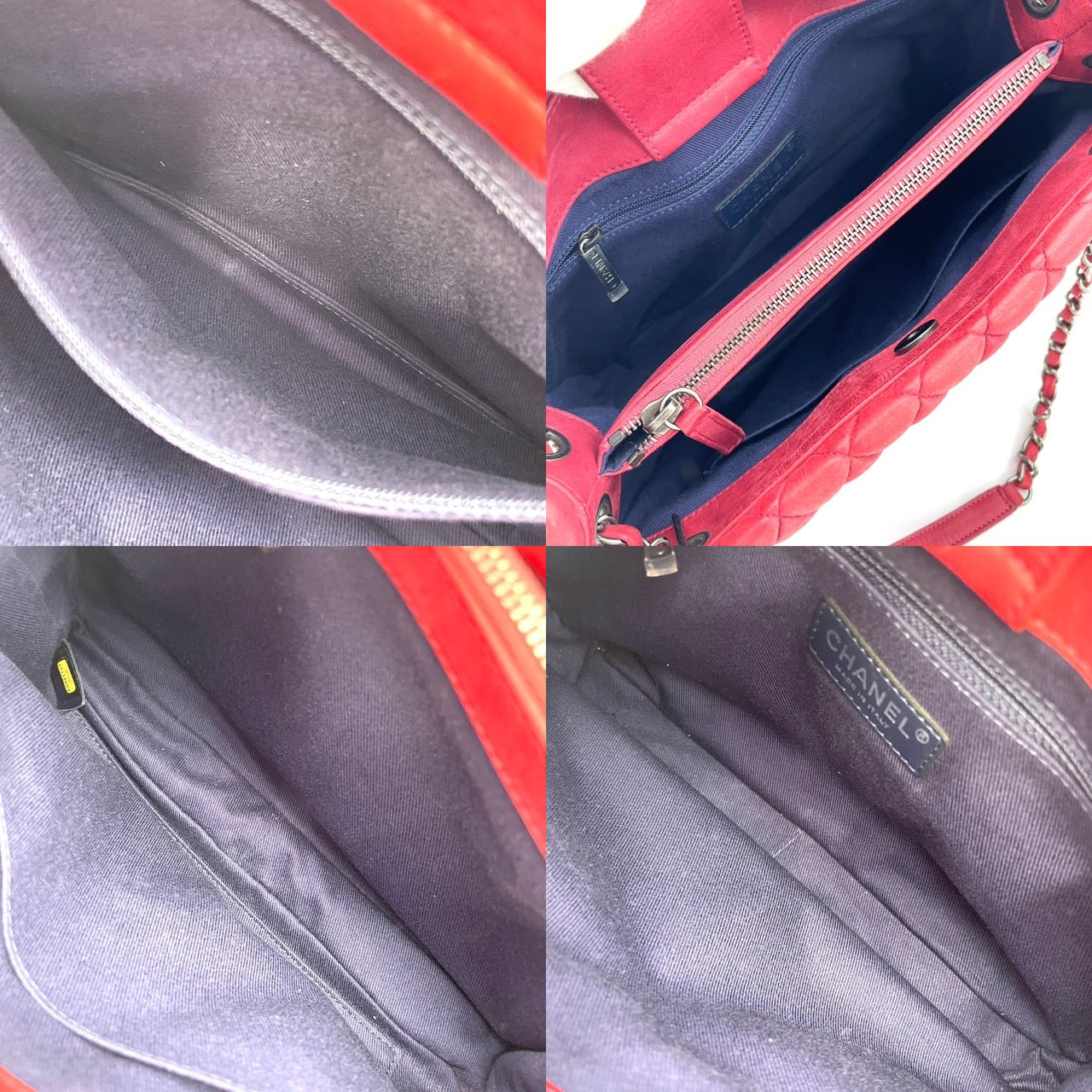 CHANEL MATRASSE Red Lamb Skin Chain Shoulder Bag