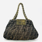 FENDI Zucca Canvas Gold Chain Hand Bag