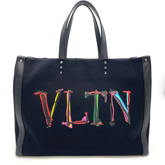 VALENTINO Garavani Canvas Black Tote