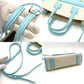 BURBERRY Freya Tote Canvas 2 Way Hand Bag Beige Blue
