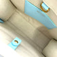 BURBERRY Freya Tote Canvas 2 Way Hand Bag Beige Blue