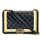 CHANEL Boy Chanel Lambskin Black Gold Hardware