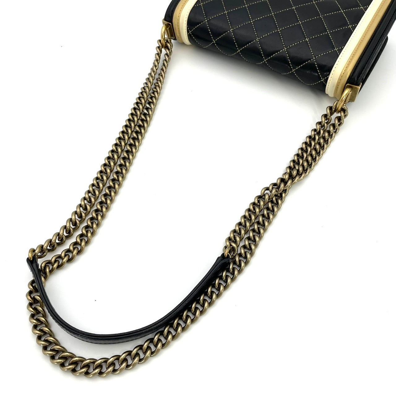 CHANEL Boy Chanel Lambskin Black Gold Hardware