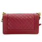 CHANEL Boy Chanel Lambskin Red Gold Hardware