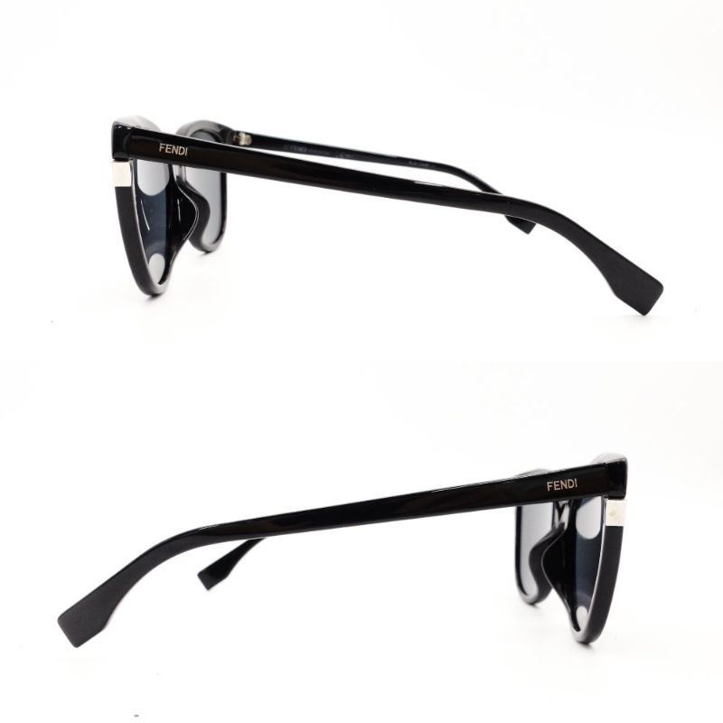 FENDI Sunglasses Black FF0125 Black 140 Men's/Women's with Case 7-11-099