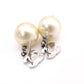 CHANEL Coco Logo Drop Pearl Earrings, Metal, Faux Pearls, Silver