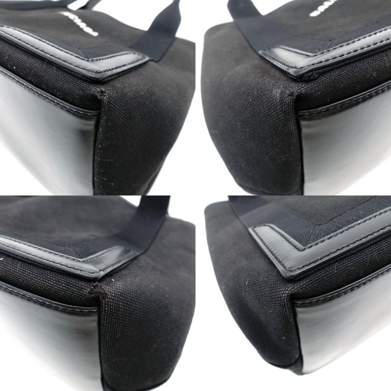 Balenciaga Navy Cabas S Size Black Canvas Black with Pouch Handbag 7-11-791