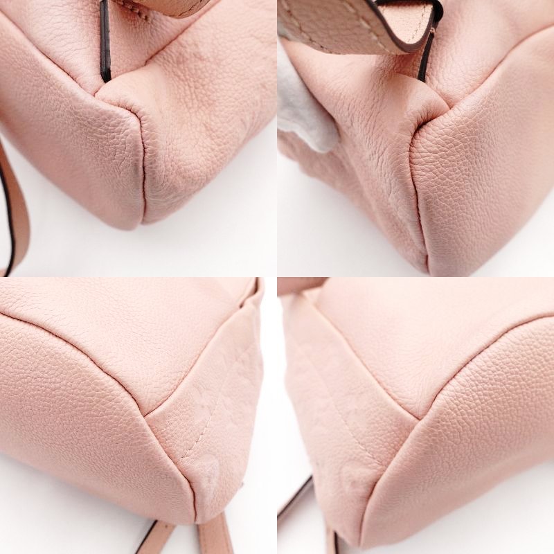 Louis Vuitton Sorbonne Monogram Implant Pink Leather Backpack Rucksack 7-11-699