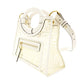 FENDI Zucca Runway Shopper Clear White Handbag 2-Way Crossbody R801261