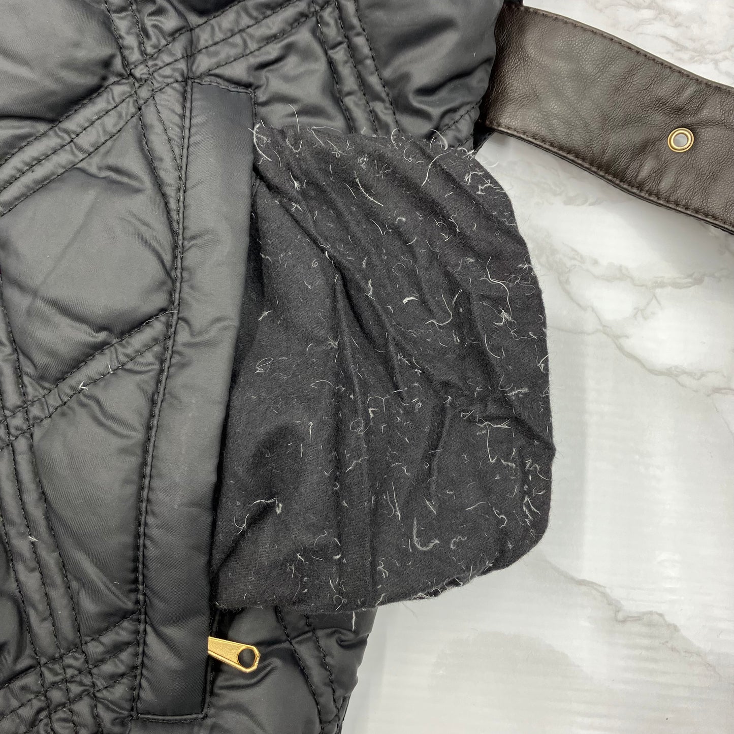 MONCLER down coat gold hardware