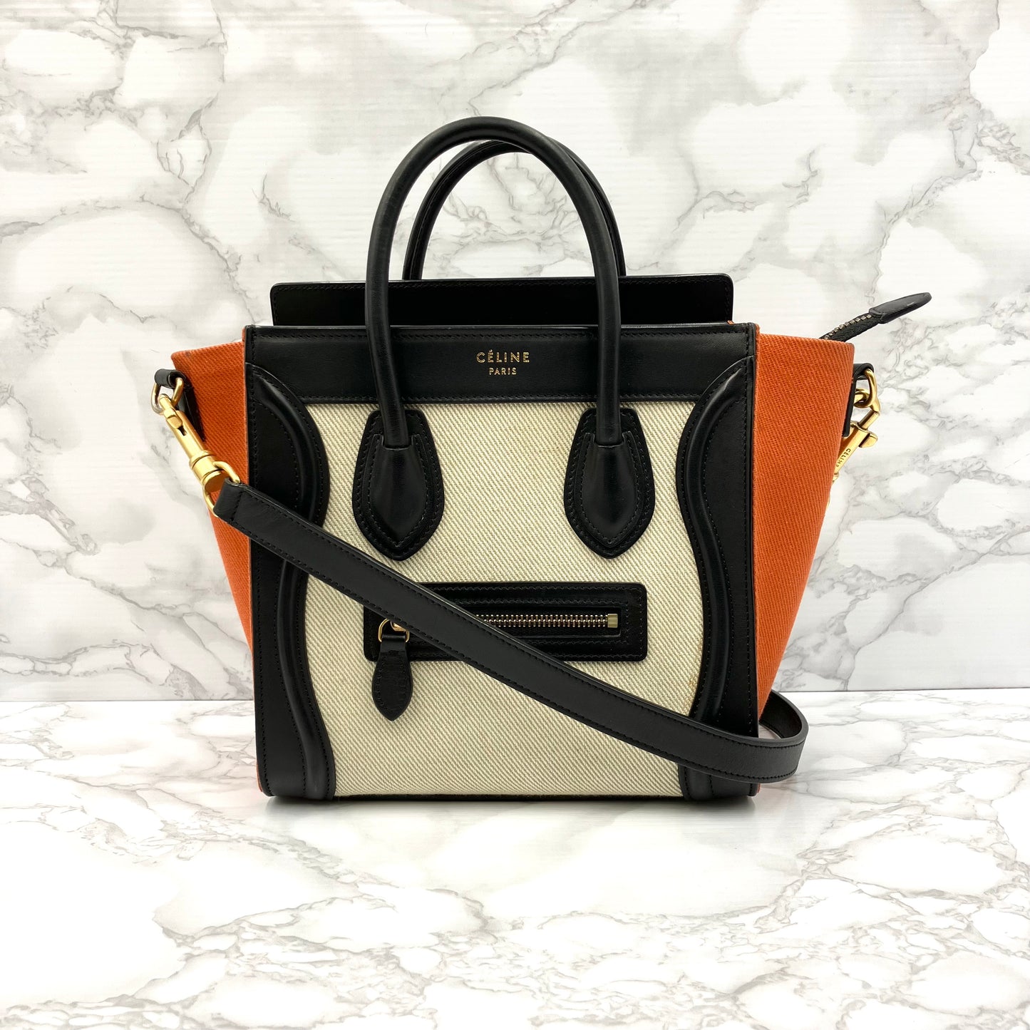 CELINE Nano Shopper Luggage Shoulder Bag