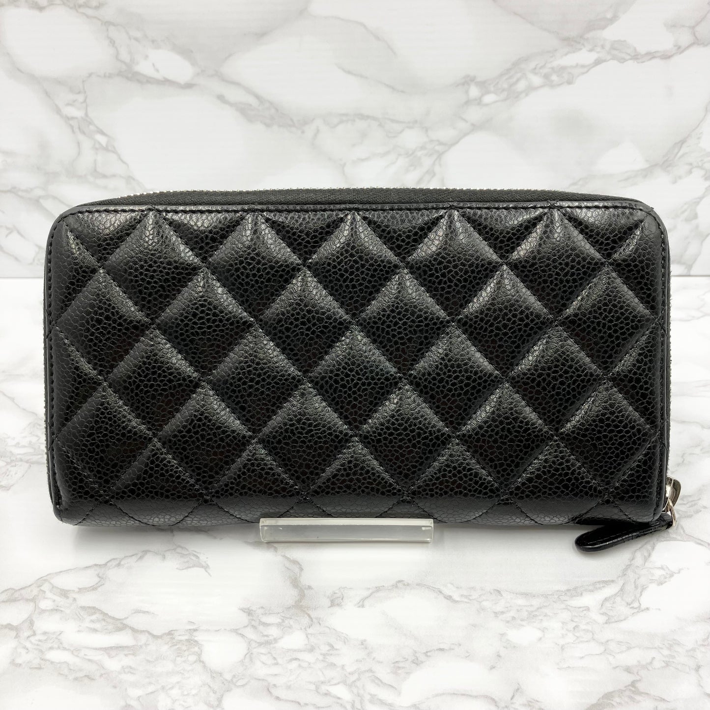 CHANEL Caviar skin long wallet