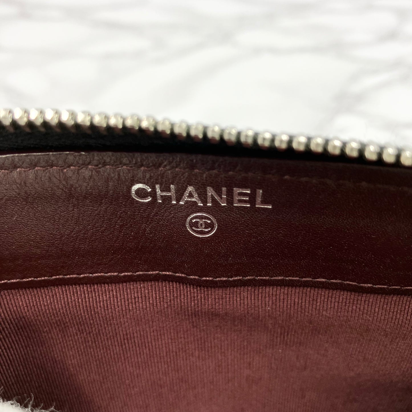 CHANEL Caviar skin long wallet