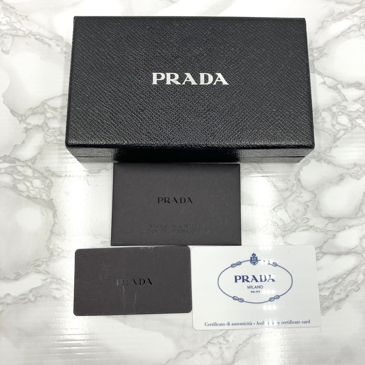 PRADA Saffiano leather key case