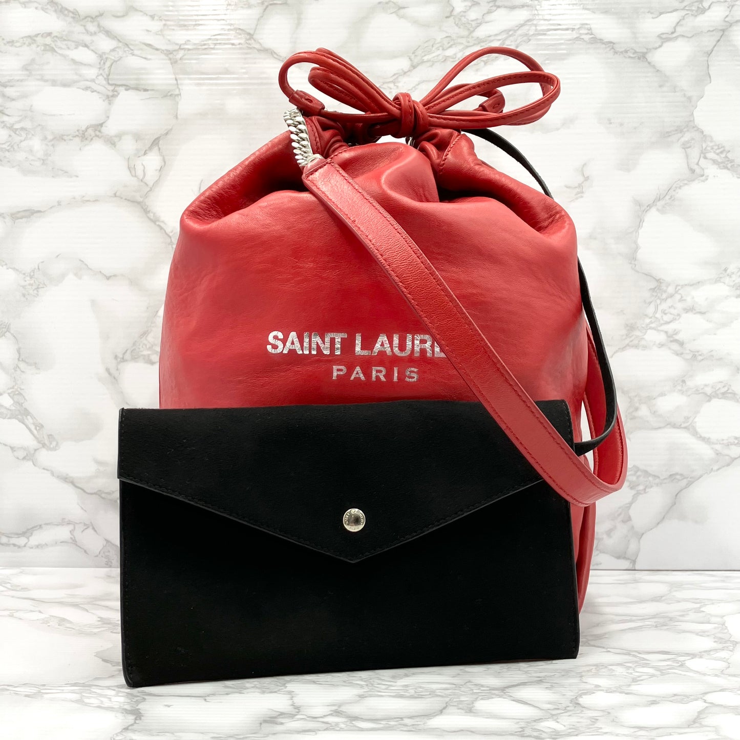 YVES SAINT LAURENT Teddy Drawstring Shoulder Bag