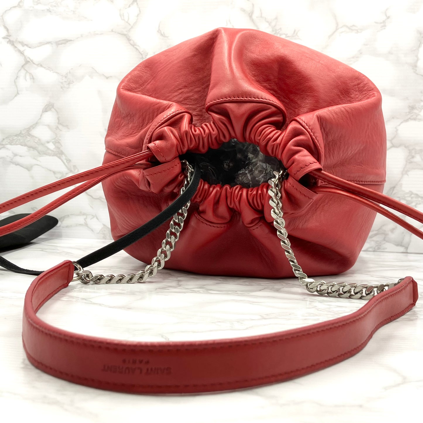 YVES SAINT LAURENT Teddy Drawstring Shoulder Bag