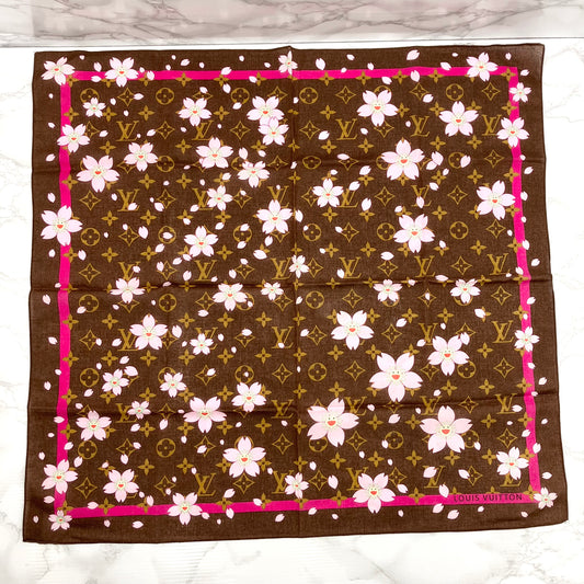 LOUIS VUITTON Cherry Blossom Scarf Takashi Murakami