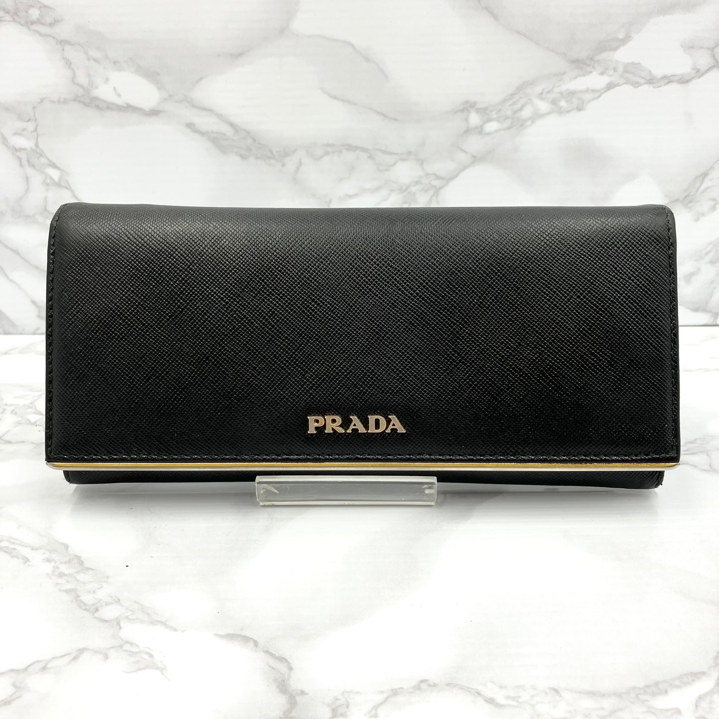 PRADA Saffiano leather long wallet