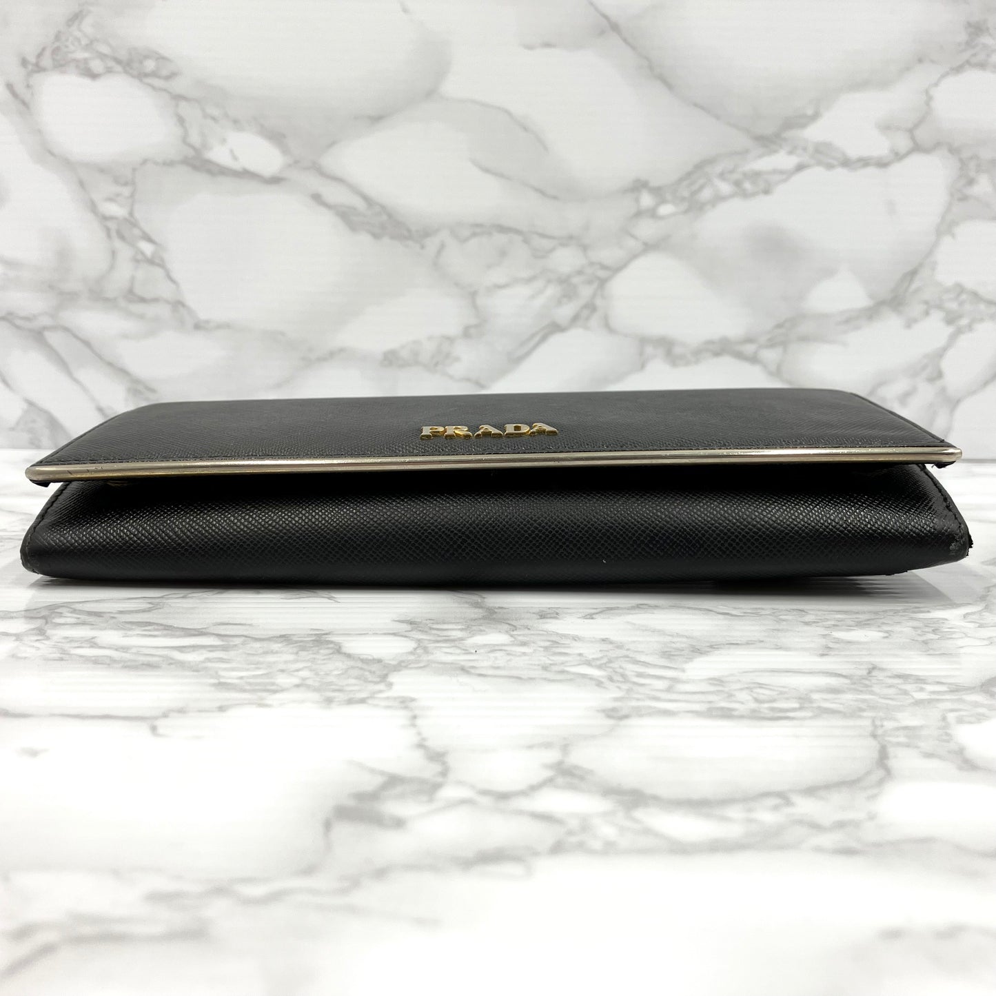 PRADA Saffiano leather long wallet