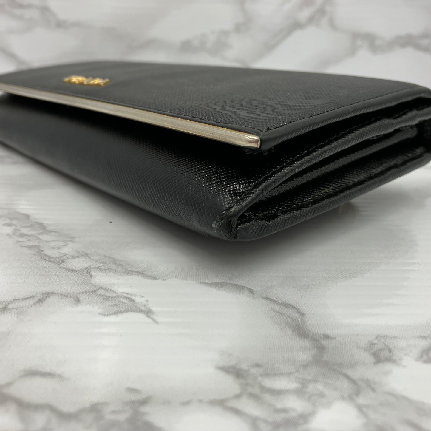 PRADA Saffiano leather long wallet