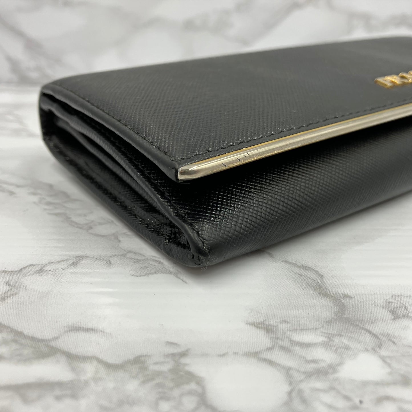 PRADA Saffiano leather long wallet