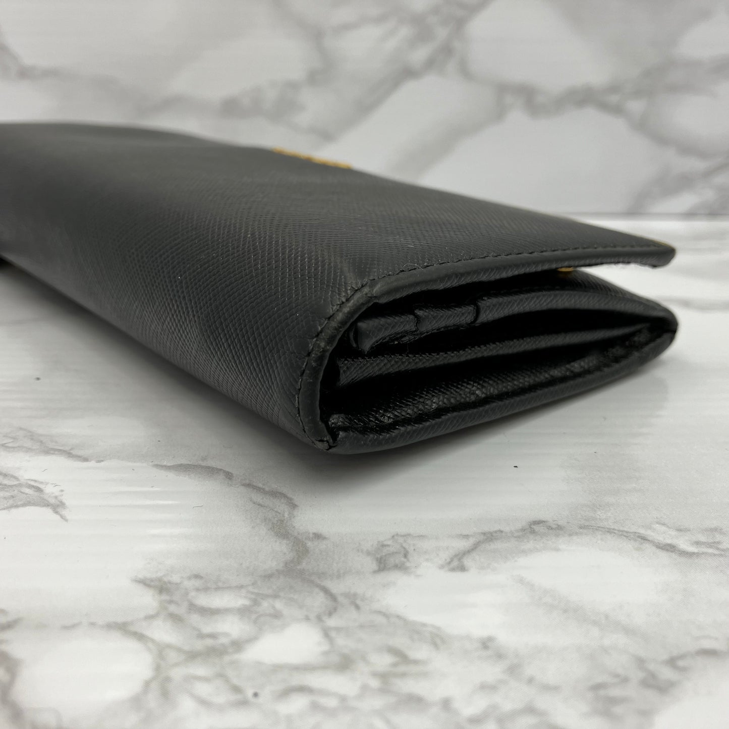 PRADA Saffiano leather long wallet