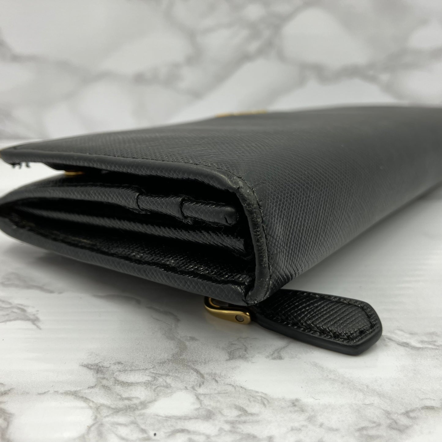 PRADA Saffiano leather long wallet