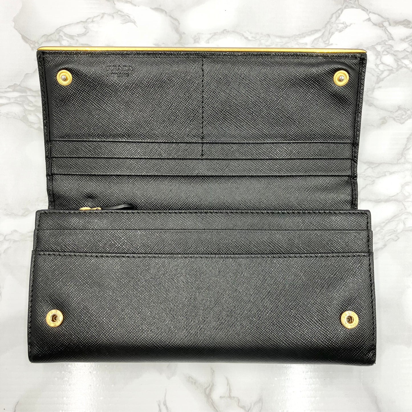 PRADA Saffiano leather long wallet