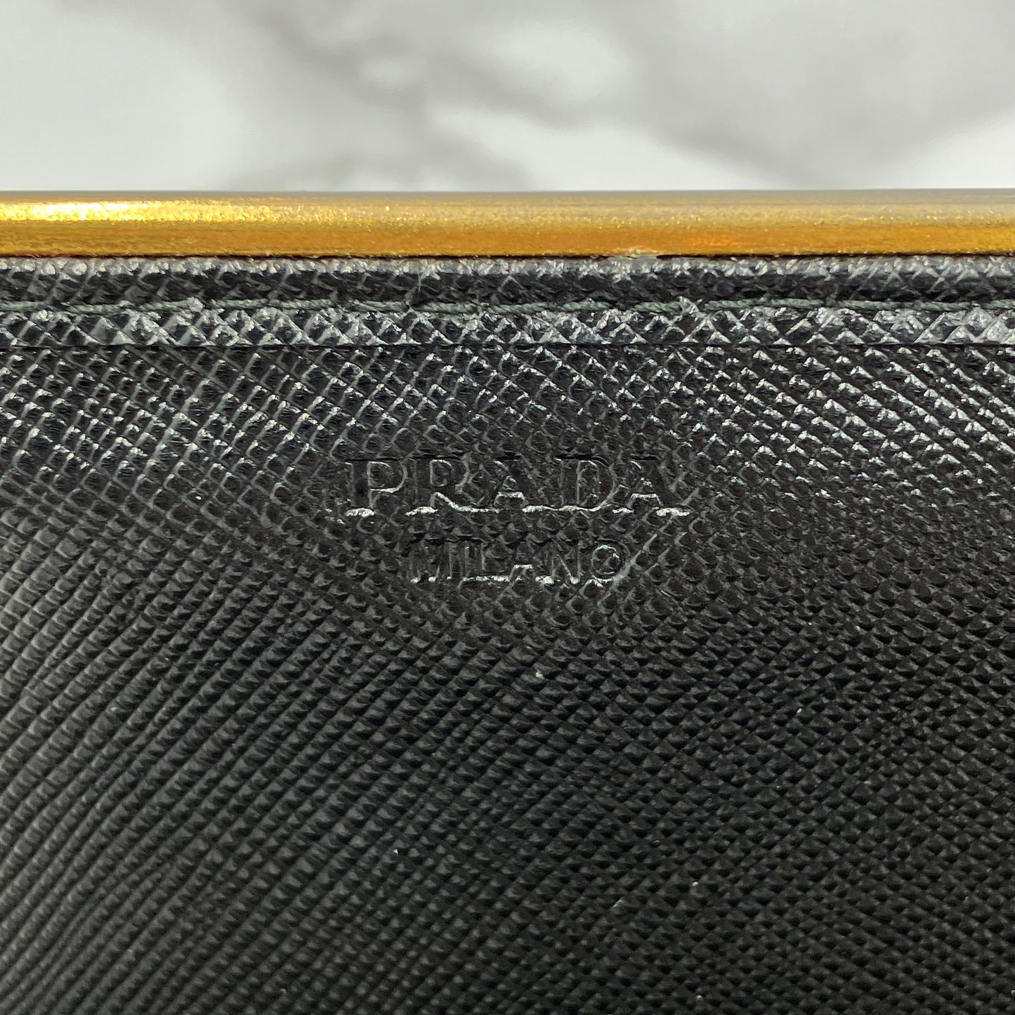 PRADA Saffiano leather long wallet