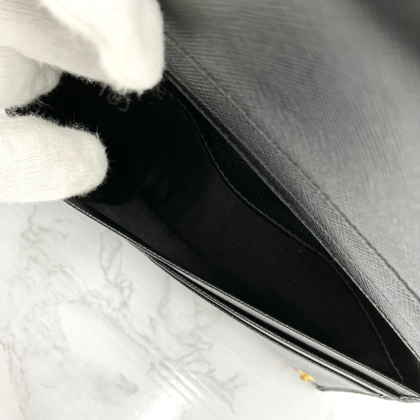 PRADA Saffiano leather long wallet