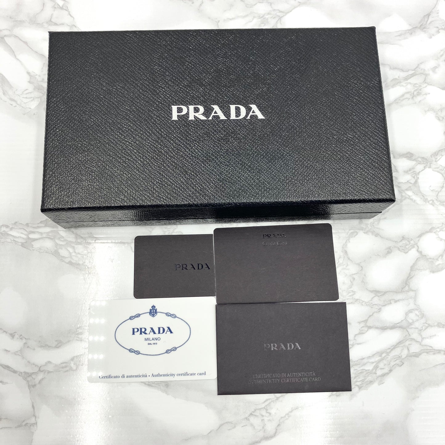 PRADA Saffiano leather long wallet