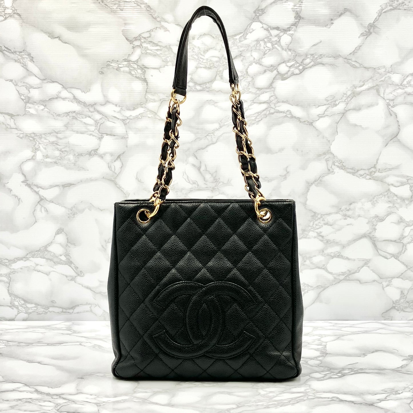 CHANEL Caviar skin PST chain tote