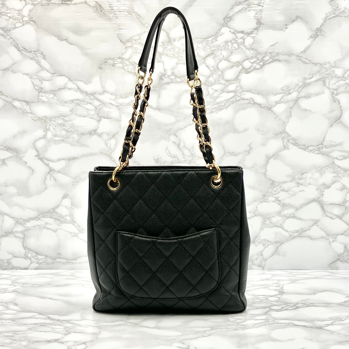 CHANEL Caviar skin PST chain tote