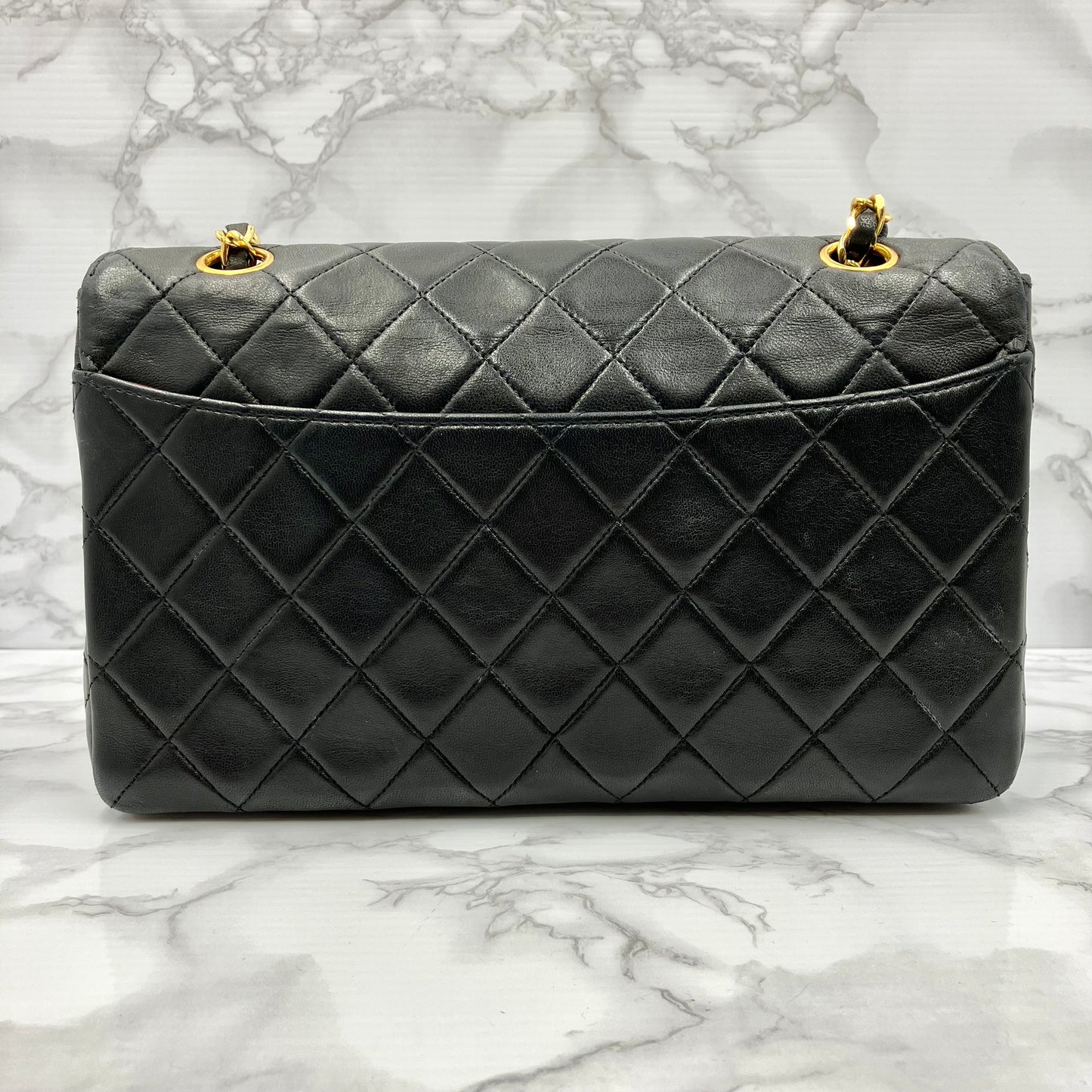 CHANEL Matrasse double chain shoulder bag