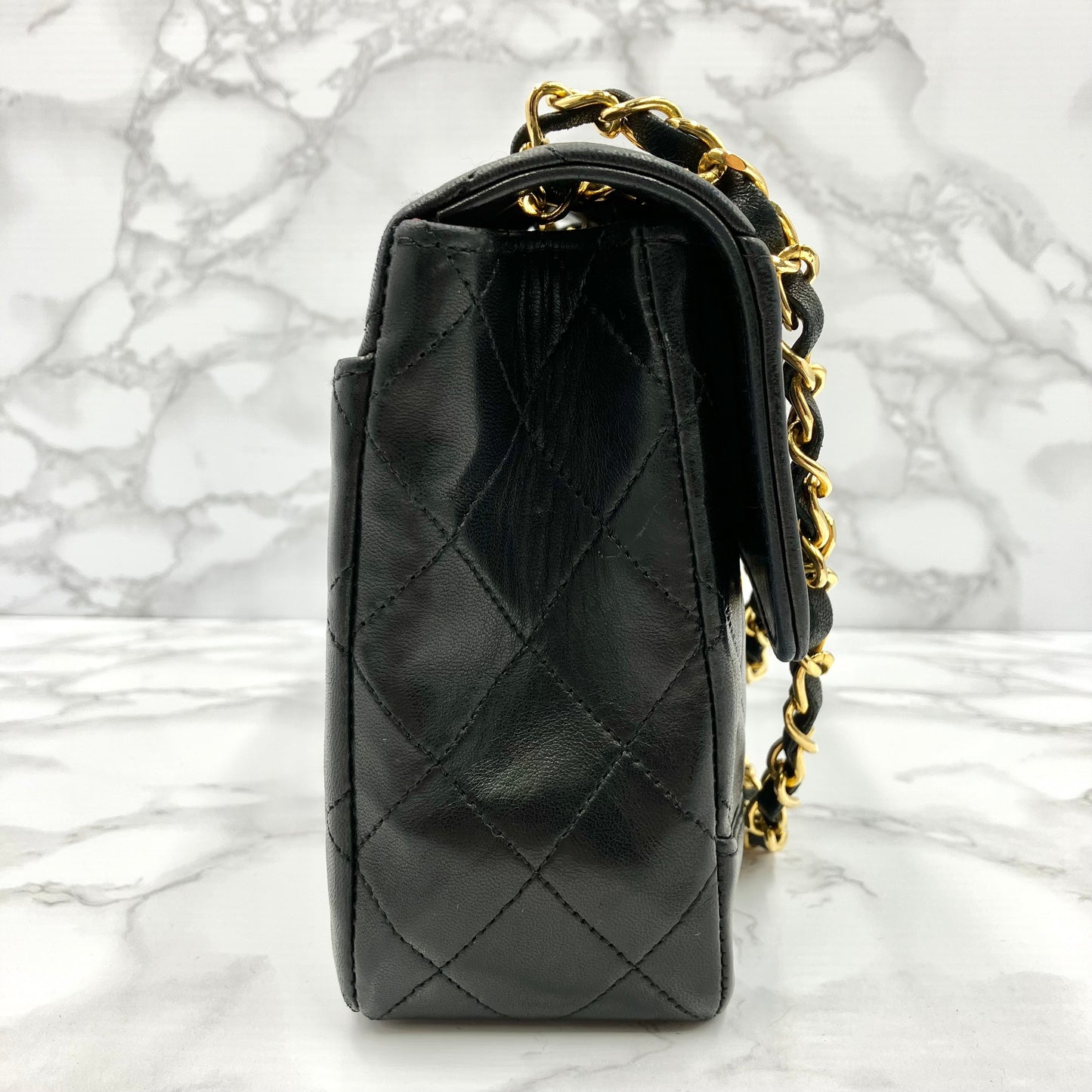 CHANEL Matrasse double chain shoulder bag