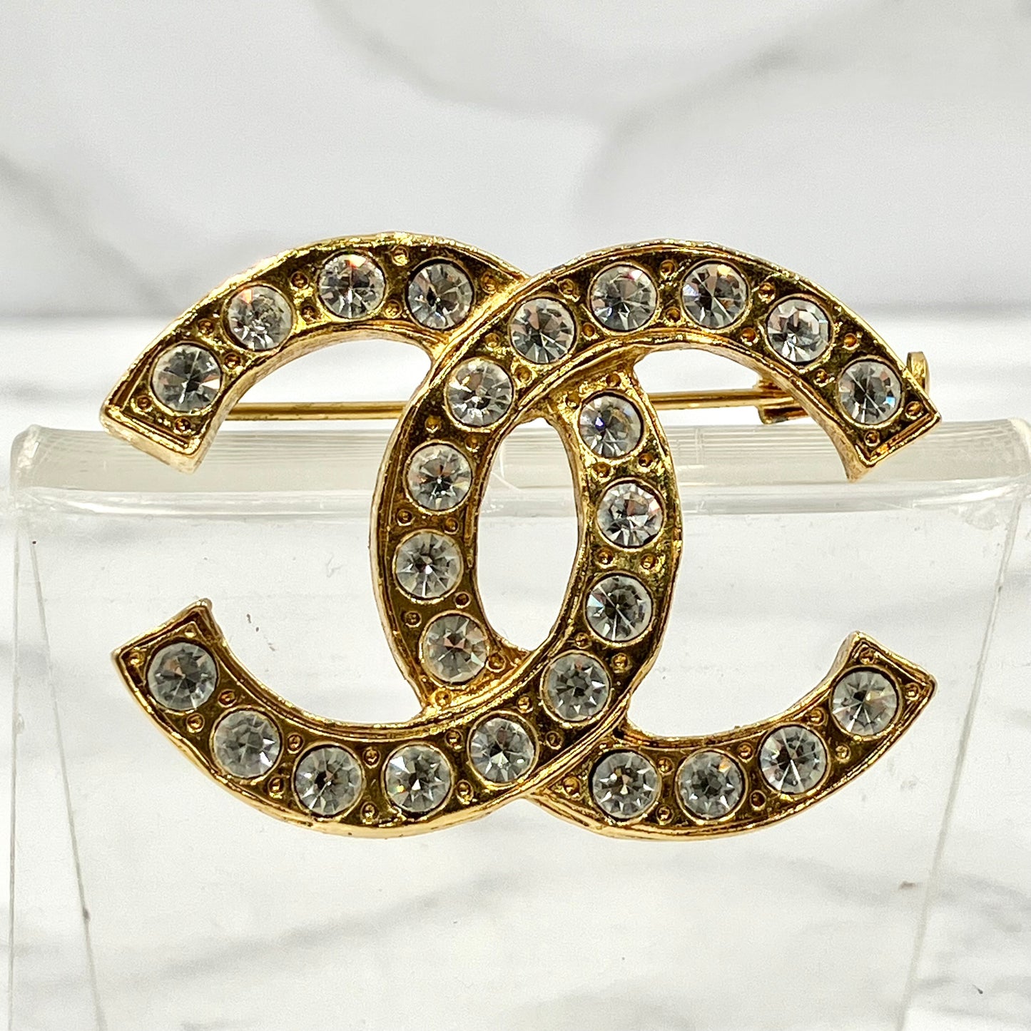 CHANEL CC mark brooch