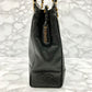 CHANEL Caviar skin triple coco chain tote bag