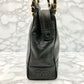 CHANEL Caviar skin triple coco chain tote bag