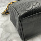 CHANEL Caviar skin triple coco chain tote bag