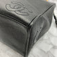 CHANEL Caviar skin triple coco chain tote bag
