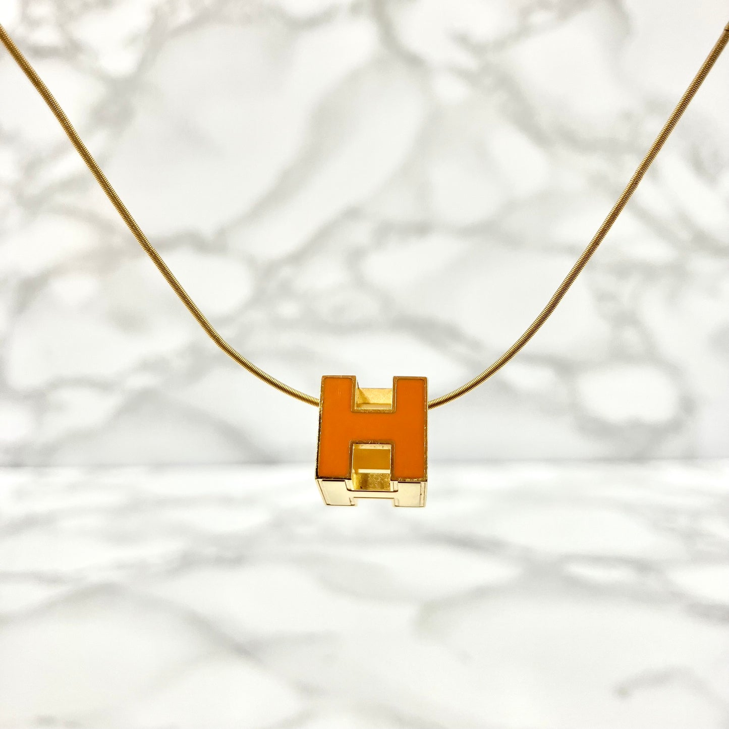 HERMES H Cube necklace