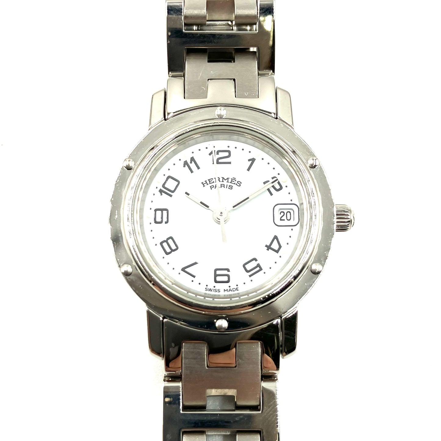 HERMES watch Clipper CL4.210 1102949 SS quartz