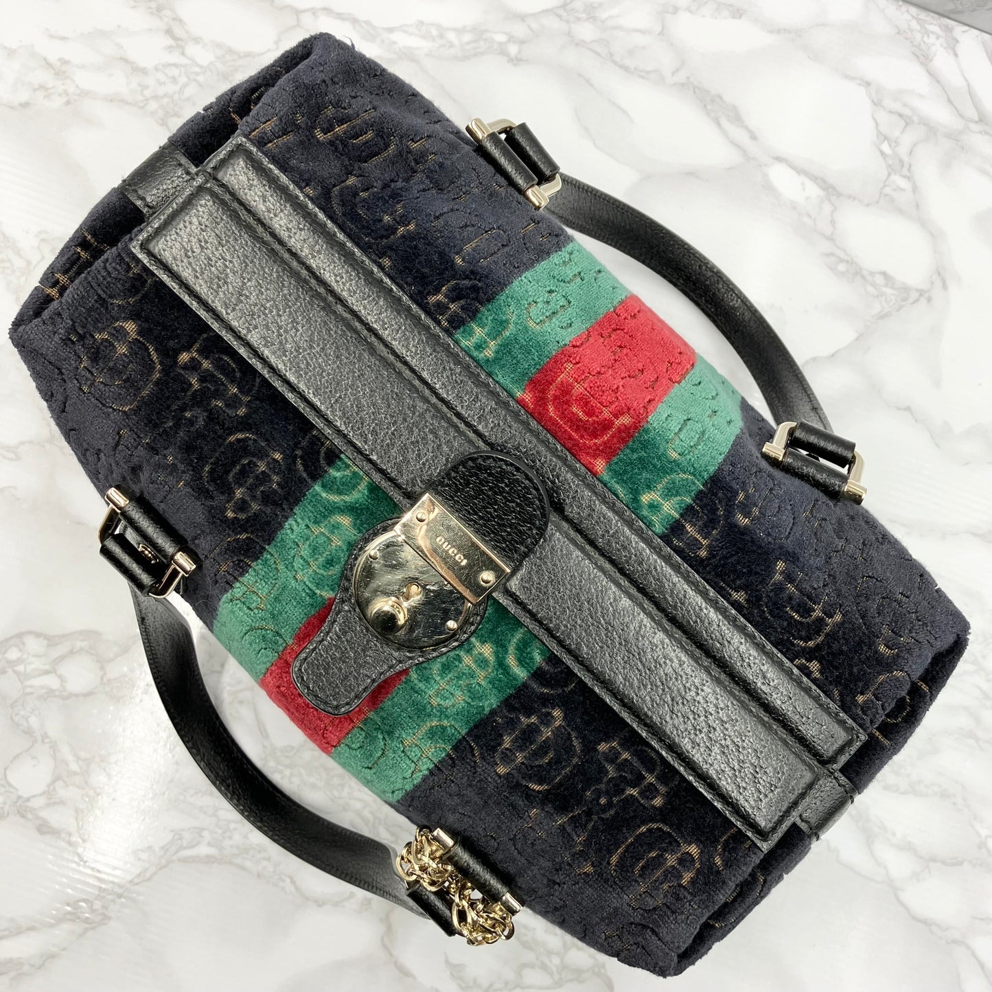 GUCCI Sherry Line Mini Boston Horsebit Doctor's Bag