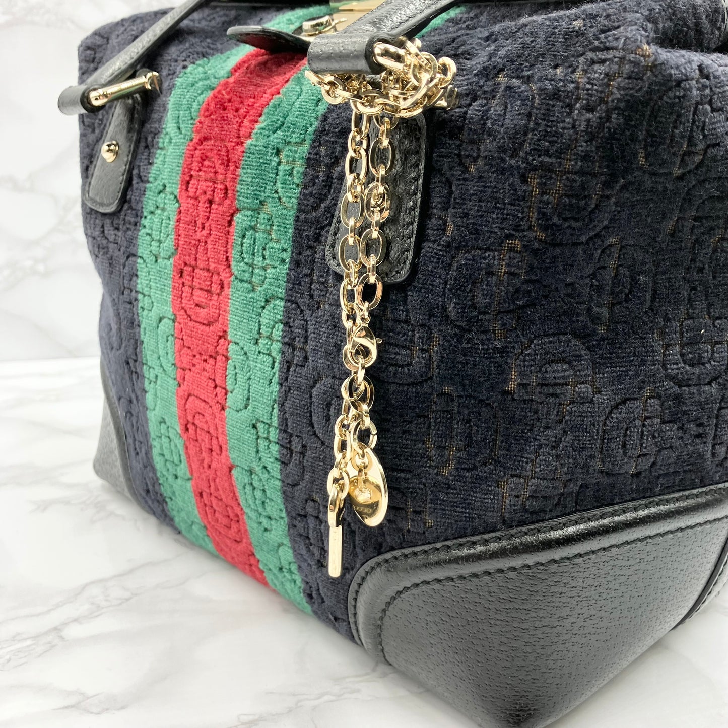 GUCCI Sherry Line Mini Boston Horsebit Doctor's Bag