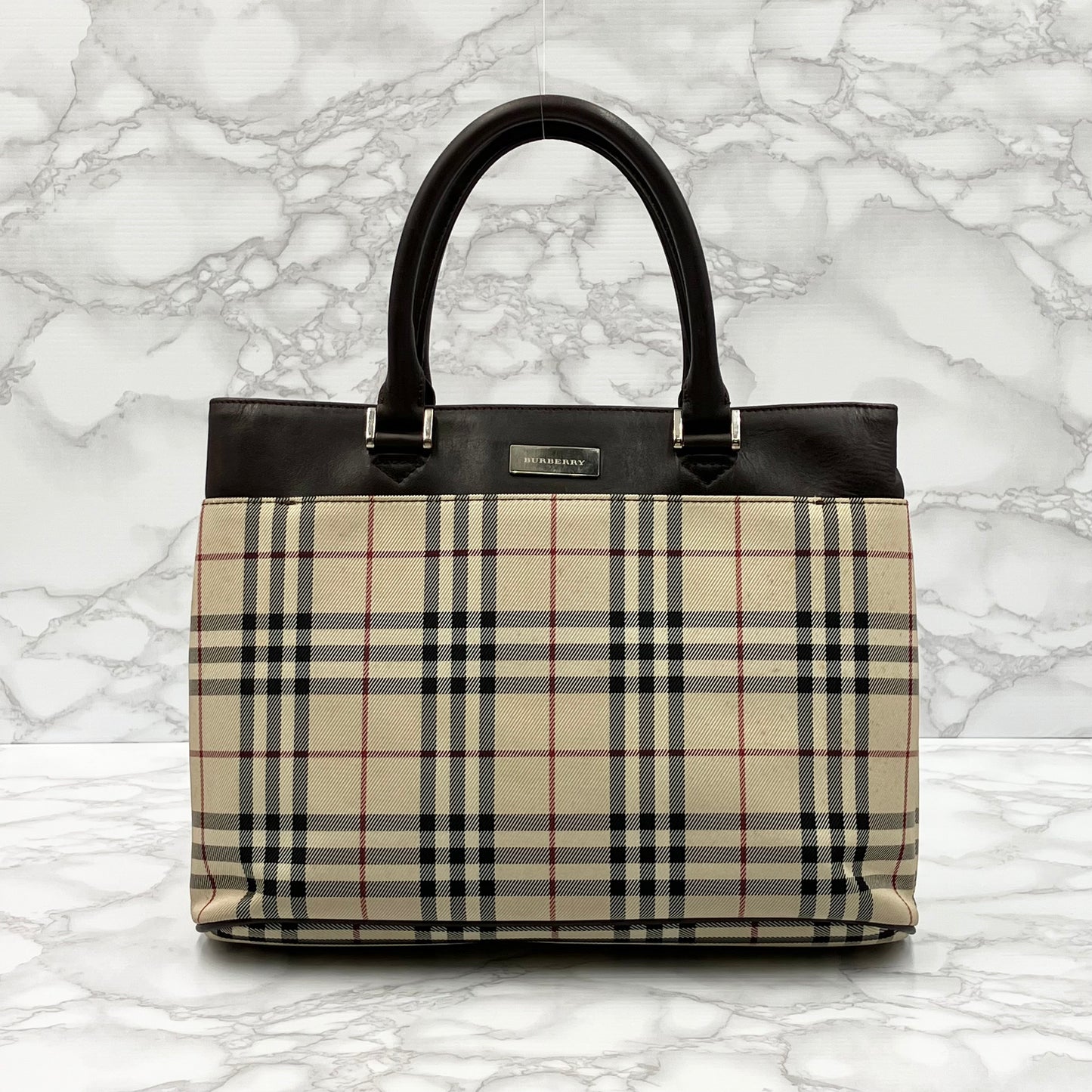 BURBERRY Nova Check Tote Bag